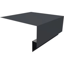 Планка околооконная сложная Блок-хаус новый 250х75х27 Grand Line 0,4 ПЭ с пленкой RAL 7024 мокрый асфальт (2м)