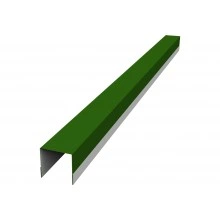 Планка вертикальная обратная для забора жалюзи Палермо Grand Line 0,45 ПЭ RAL 6002 лиственно-зеленый (2м)