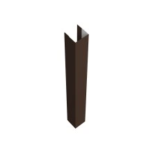 Стойка для забора жалюзи Техас Grand Line для монтажа с крепежным вкладышем 0,5 PurPro матовый RAL 8017 шоколад (3м)