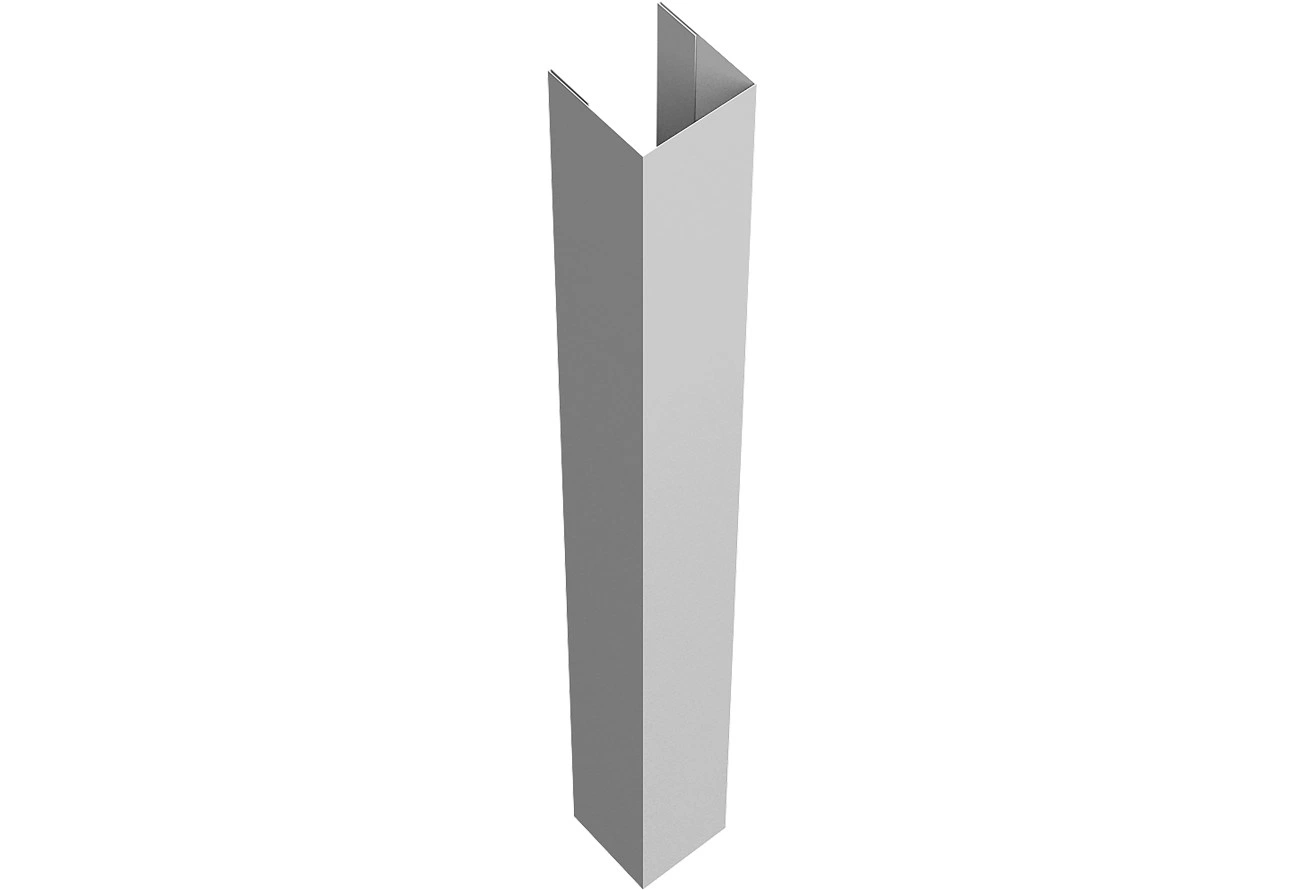 Стойка для забора жалюзи Техас Grand Line для монтажа с крепежным вкладышем 0,5 Сатин RAL 9003 сигнальный белый (2м)