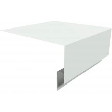Планка околооконная сложная Экобрус 250х75х25 Grand Line 0,4 ПЭ с пленкой RAL 9003 сигнальный белый (2м)