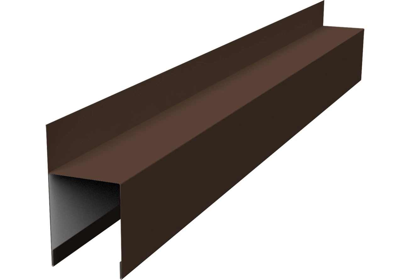 Планка опорная составная внешняя для забора жалюзи Палермо Grand Line 0,45 Drap ТХ RAL 8017 шоколад (2м)