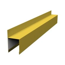 Планка опорная составная внешняя для забора жалюзи Палермо Grand Line 0,45 ПЭ RAL 1018 цинково-желтый (1,8м)