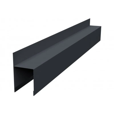 Планка опорная составная внешняя для забора жалюзи Палермо Grand Line 0,5 Velur RAL 7024 мокрый асфальт (2,5м) — 635847 Планка опорная составная внешняя для забора жалюзи Палермо Grand Line 0,5 Velur RAL 7024 мокрый асфальт (2,5м) — 635847