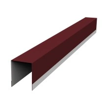 Планка опорная составная внутренняя для забора жалюзи Палермо Grand Line 0,7 ПЭ RAL 3005 красное вино (1,8м)