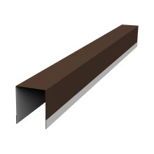 Планка опорная составная внутренняя для забора жалюзи Палермо Grand Line 0,5 Сатин матовый ТХ RAL 8017 шоколад (2,5м)