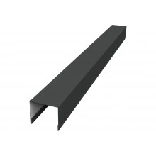 Стойка боковая крепежная для забора жалюзи Палермо Grand Line 0,5 Drap ТХ RAL 7016 антрацитово-серый (2м)