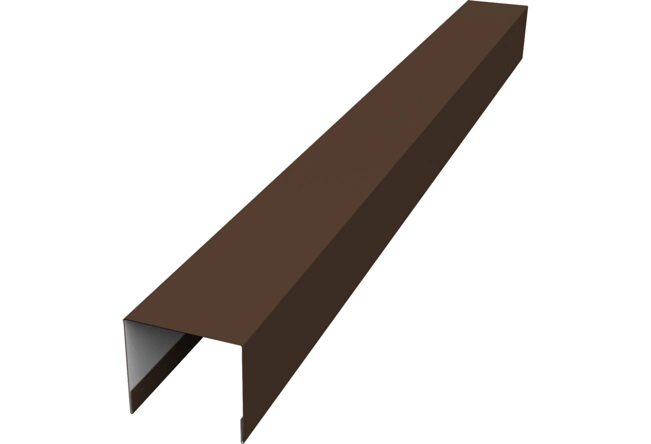 Стойка боковая крепежная для забора жалюзи Палермо Grand Line 0,5 PurLite матовый RAL 8017 шоколад (2,5м)