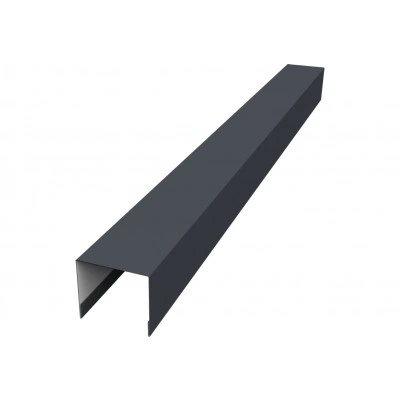 Стойка боковая крепежная для забора жалюзи Палермо Grand Line 0,5 Rooftop Бархат RAL 7024 мокрый асфальт (2,5м) — 637203 Стойка боковая крепежная для забора жалюзи Палермо Grand Line 0,5 Rooftop Бархат RAL 7024 мокрый асфальт (2,5м) — 637203