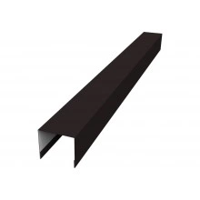 Стойка боковая крепежная для забора жалюзи Палермо Grand Line 0,5 Сатин матовый RAL 9005 черный (2м)