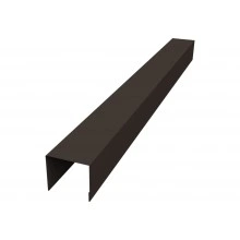 Стойка боковая крепежная для забора жалюзи Палермо Grand Line 0,5 Velur RR 32 темно-коричневый (2,5м)