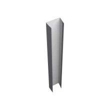 Крепежная планка верхняя для забора жалюзи Техас Grand Line 0,5 ПЭ RAL 7004 сигнальный серый (1,8м)