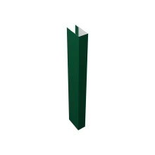 Стойка для забора жалюзи Техас (для калиток и ворот) Grand Line 0,5 ПЭ RAL 6005 зеленый мох (3м)