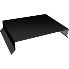 Парапетная крышка прямая 200мм Grand Line 0,5 Сатин с пленкой RAL 9005 черный (2м)