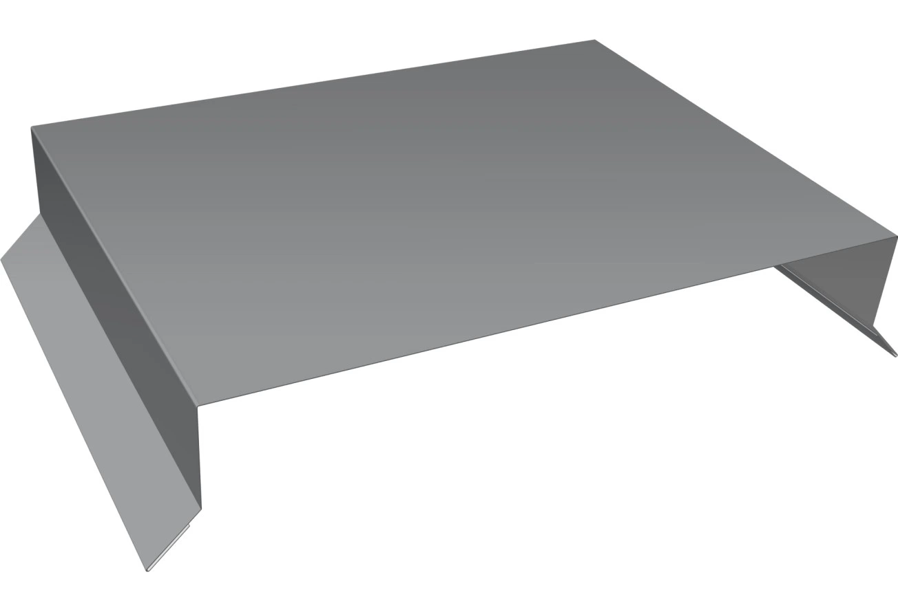Парапетная крышка прямая 250мм Grand Line 0,45 Drap RAL 7004 сигнальный серый (3м)