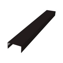 Крышка забора для горизонтального монтажа штакетника Grand Line 0,45 Drap ТХ RAL 9005 черный (3м)