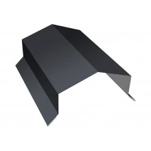 Парапетная крышка угольная 100мм Grand Line 0,45 Drap RAL 7024 мокрый асфальт (3м)