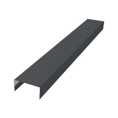 Крышка забора для горизонтального монтажа штакетника Grand Line 0,5 PurPro матовый RAL 7024 мокрый асфальт (2м) — 642498 Крышка забора для горизонтального монтажа штакетника Grand Line 0,5 PurPro матовый RAL 7024 мокрый асфальт (2м) — 642498