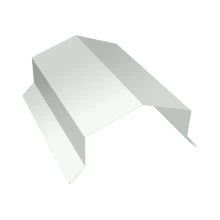 Парапетная крышка угольная 100мм Grand Line 0,45 ПЭ двухсторонний с пленкой RAL 9003 сигнальный белый (2,5м)