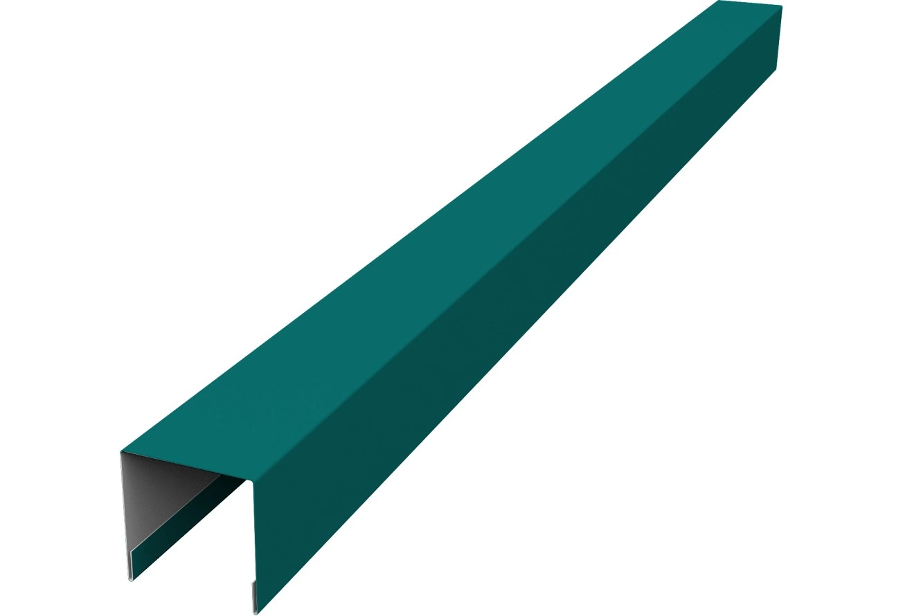 Планка вертикальная лицевая для горизонтального монтажа штакетника Grand Line 0,45 ПЭ RAL 5021 водная синь (2м)