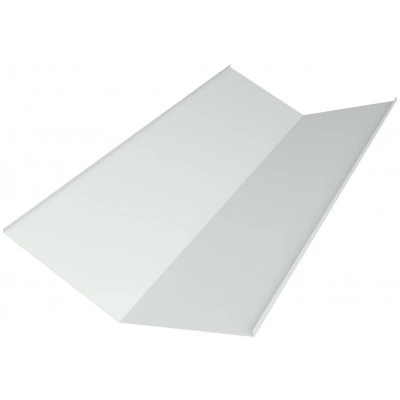 Планка ендовы нижней 300х300 Grand Line 0,45 ПЭ двухсторонний с пленкой RAL 9003 сигнальный белый (2м) — 644747 Планка ендовы нижней 300х300 Grand Line 0,45 ПЭ двухсторонний с пленкой RAL 9003 сигнальный белый (2м) — 644747