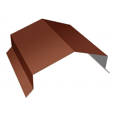 Парапетная крышка угольная 150мм Grand Line 0,5 Сатин матовый RAL 8004 терракота (2м) — 645994