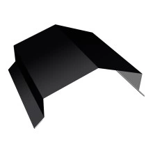 Парапетная крышка угольная 150мм Grand Line 0,5 PurLite матовый RAL 9005 черный (2м)