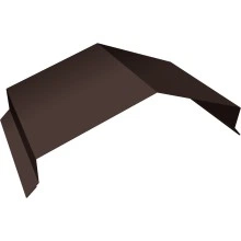 Парапетная крышка угольная 250мм Grand Line 0,4 ПЭ двухсторонний с пленкой RAL 8017 шоколад (3м)