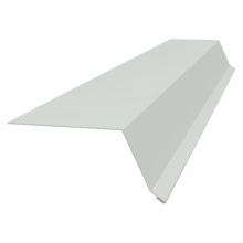 Планка капельник 100х55 Grand Line 0,45 ПЭ двухсторонний с пленкой RAL 9003 сигнальный белый (2м)