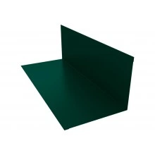 Планка примыкания 130х160 Grand Line 0,45 ПЭ двухсторонний с пленкой RAL 6005 зеленый мох (3м)