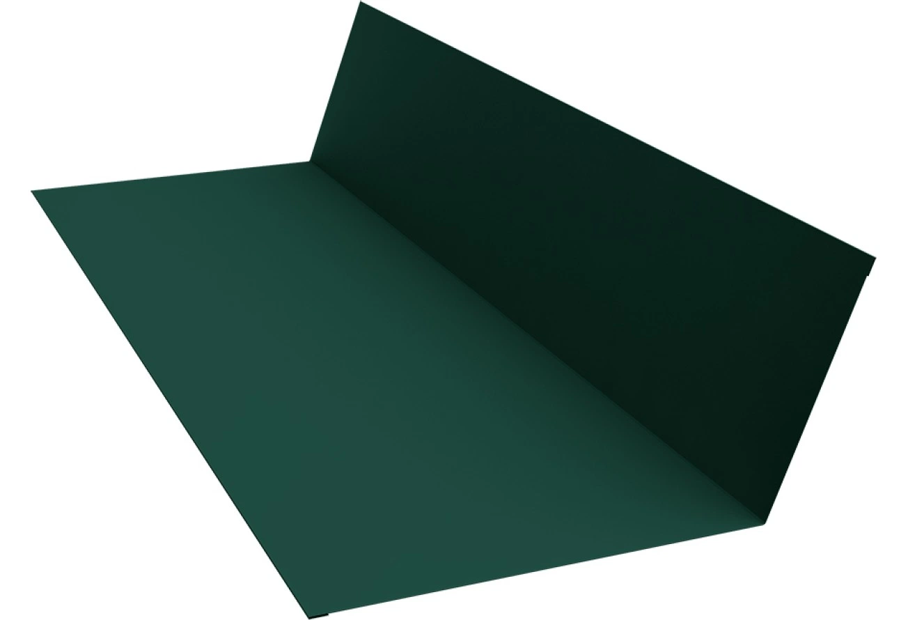Планка примыкания 150х250 Grand Line 0,45 ПЭ двухсторонний с пленкой RAL 6005 зеленый мох (2м)