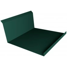 Планка примыкания нижняя 20х122х260х15 Grand Line 0,45 ПЭ двухсторонний с пленкой RAL 6005 зеленый мох (2м)