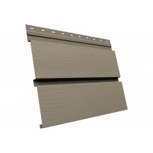 Сайдинг металлический Квадро Брус 3D в01 Grand Line 0,45 Drap ТХ с пленкой RAL 1015 светлая слоновая кость