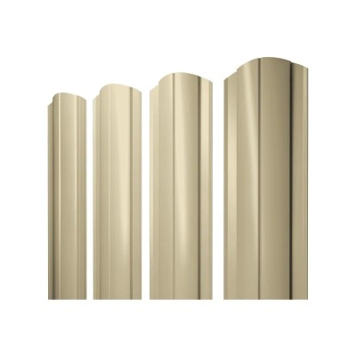 Штакетник Круглый фигурный Grand Line 0,45 Drap ТХ RAL 1015 светлая слоновая кость — 649848