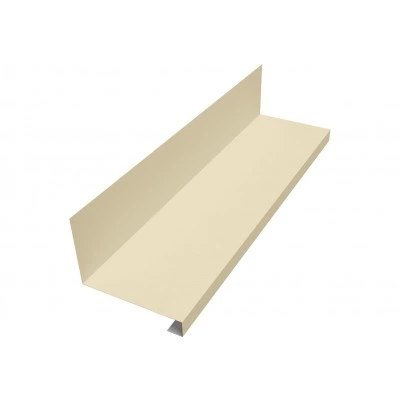 Планка примыкание нижнее к трубе фальц Grand Line 0,45 Drap ТХ RAL 1015 светлая слоновая кость (2м) — 650130 Планка примыкание нижнее к трубе фальц Grand Line 0,45 Drap ТХ RAL 1015 светлая слоновая кость (2м) — 650130