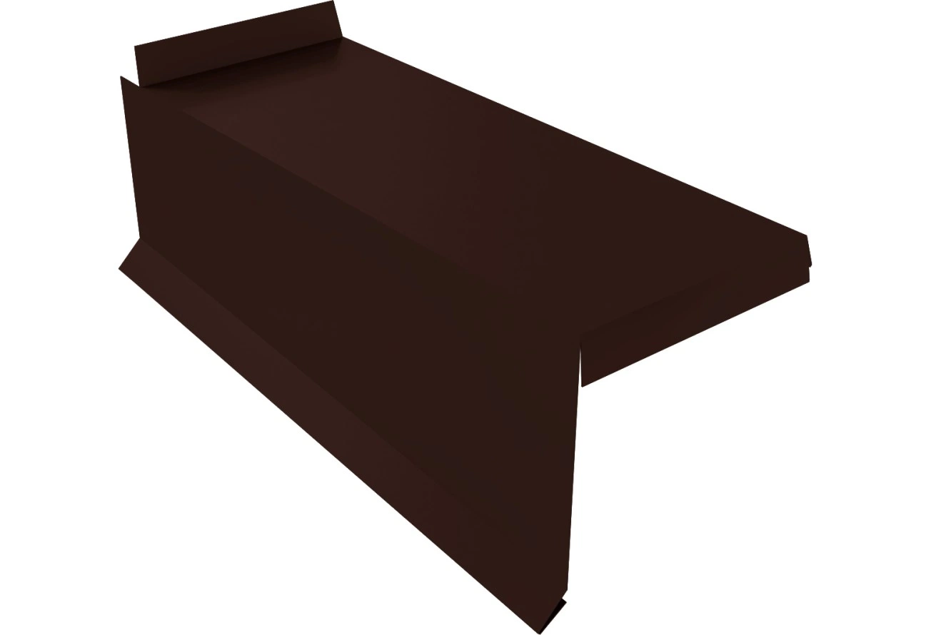Торцевая планка сегментная Квадро Профи Левая Grand Line 0,45 Drap TwinColor RAL 8017 шоколад