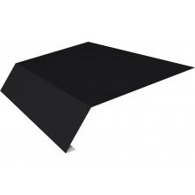 Карнизная планка 135х50 Фартук S14 над желобом Grand Line 0,45 Drap СТ RAL 9005 черный (3м)