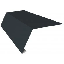 Карнизная планка для мягкой кровли 65х50 Фартук S1 карнизный Grand Line 0,45 Drap RAL 7016 антрацитово-серый (2м)