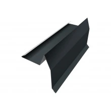 Торцевая планка для шифера Grand Line 0,45 ПЭ с пленкой RAL 7016 антрацитово-серый (2м)
