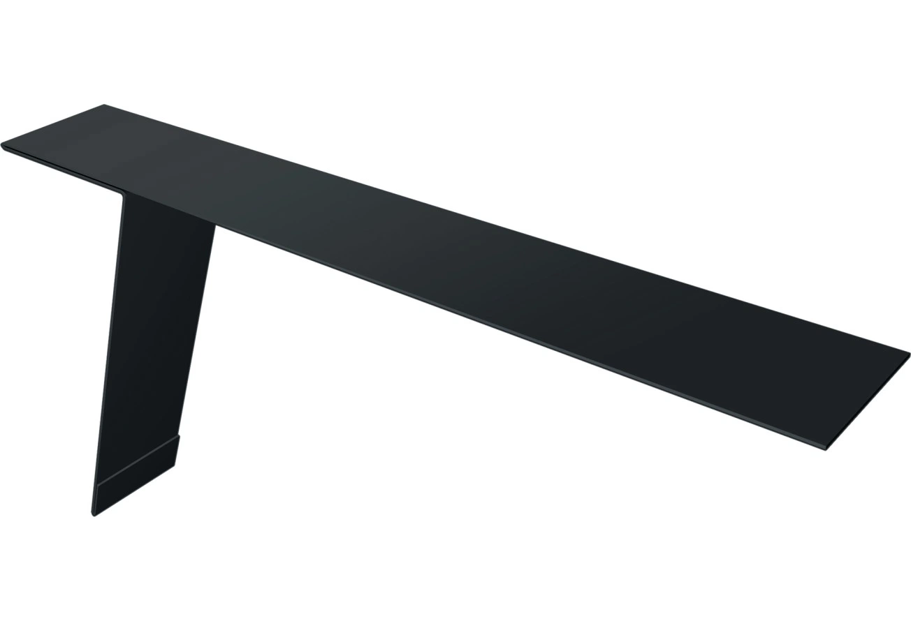 Карнизная планка фальц 130х80 Grand Line 0,45 ПЭ двухсторонний с пленкой RAL 7016 антрацитово-серый (3м)