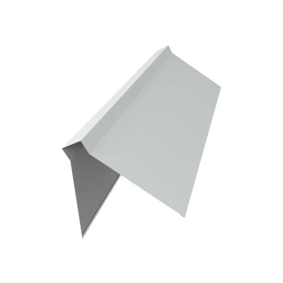 Планка плоского конька 220х50х220 Grand Line 0,45 Drap с пленкой RAL 9003 сигнальный белый (3м) — 656671