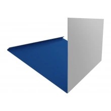 Планка примыкание верхнее к трубе фальц Grand Line 0,45 ПЭ с пленкой RAL 5005 сигнальный синий (3м)