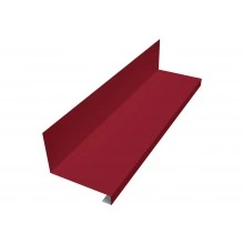Планка примыкание нижнее к трубе для Кликфальц Про Grand Line 0,45 ПЭ с пленкой RAL 3003 рубиново-красный (3м)