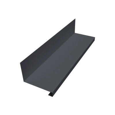 Планка примыкание нижнее к трубе для Кликфальц Про Grand Line 0,4 ПЭ двухсторонний с пленкой RAL 7024 мокрый асфальт (2м) — 658088 Планка примыкание нижнее к трубе для Кликфальц Про Grand Line 0,4 ПЭ двухсторонний с пленкой RAL 7024 мокрый асфальт (2м) — 658088