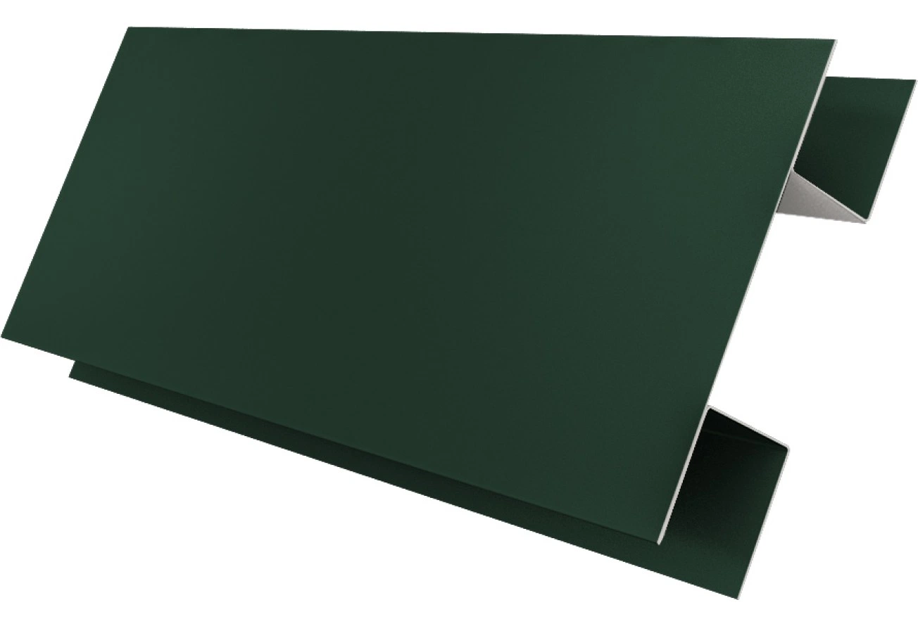 Планка H-образная Блок-хаус новый Grand Line 0,45 Drap RAL 6005 зеленый мох (3м)