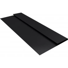 Планка стартовая Блок-хаус новый Grand Line 0,45 Drap ТХ двухсторонний RAL 9005 черный (3м)