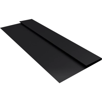 Планка стартовая Блок-хаус новый Grand Line 0,45 Drap ТХ двухсторонний RAL 9005 черный (3м) — 660937