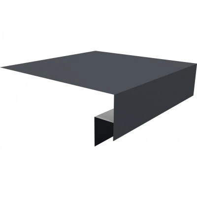 Планка околооконная сложная Блок-хаус новый 200х50х27 Grand Line 0,5 GreenCoat Pural БТ матовый RR 23 темно-серый (RAL 7024 мокрый асфальт) (2м) — 661465