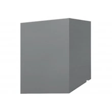 Скатный кожух для трубы Grand Line 480×480 мм, высоты 2110/1835 мм, 0,5 Сатин RAL 7004 сигнальный серый