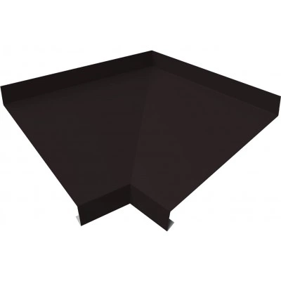 Угол отлива Grand Line внутренний 150 мм 0,5 Сатин матовый с пленкой RAL 9005 черный — 661863 Угол отлива Grand Line внутренний 150 мм 0,5 Сатин матовый с пленкой RAL 9005 черный — 661863